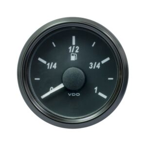 VDO SingleViu Brandstofniveau 3-180 Ohm Zwart 52mm (Hevel)