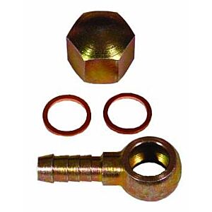 Stalen banjo 8mm met cover (Bosch 044 pomp)