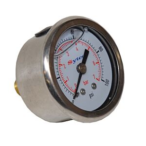 Sytec Fuel Pressure Gauge 1-7 bar (Glycerine filled)