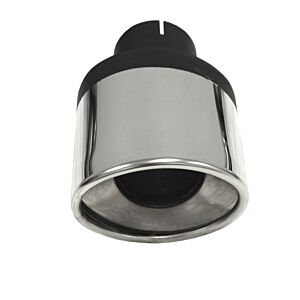 Simons - Uitlaatpijp ovaal 90mm/120mm - ø63.5mm huls - Rechts gebogen - RVS