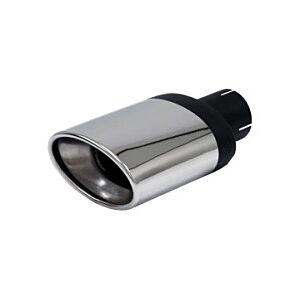 Simons - Uitlaatpijp ovaal 90mm/140mm - ø63.5 mm huls - RVS