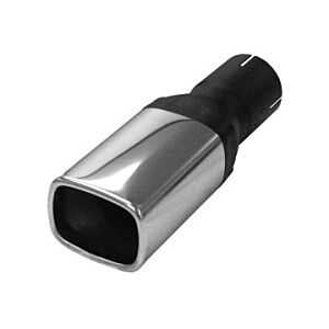 Simons - Uitlaatpijp vierkant 70mm/90mm - ø63.5 mm huls - RVS