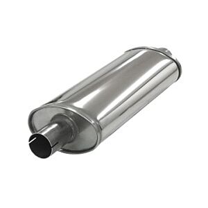 Simons - Silencer oval 100/165mm - Length 420mm - ø50.8 sleeves - Stainless Steel