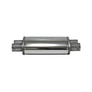 Simons - Silencer oval 115/185mm - Length 315mm - ø50.8 sleeves - Stainless Steel