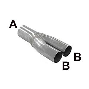 Simons - Y-pipe - ø63.5mm - 2x ø63.5mm - Stainless Steel