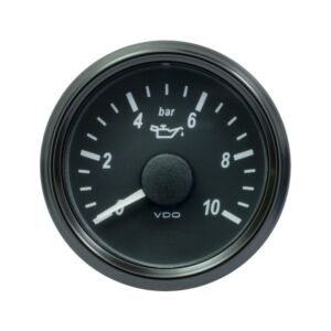 VDO SingleViu Motoroliedruk 10Bar Zwart 52mm